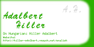 adalbert hiller business card
